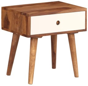 246263 vidaXL Нощно шкафче, акациево дърво масив, 45x30x45 см