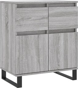 831130 vidaXL Сайдборд, сив сонома, 60x35x70 см, инженерно дърво