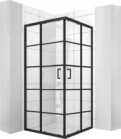 Квадратна душ кабина calani BLACK DELTA 90x90