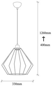 Черно метално висящо осветително тяло Opviq lights Aristea - Opviq lights
