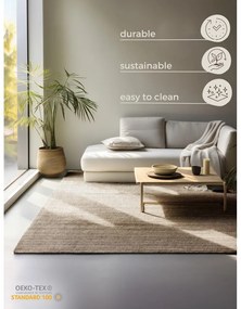 Бежов килим от юта 160x230 cm Bouclé - Hanse Home