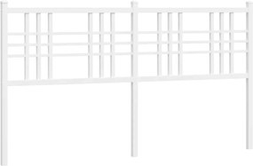 376408 vidaXL Метална резервна табла за легло, бяла, 160 см