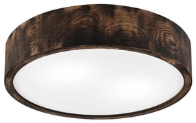 Потолен лампион OAK SMOKY 2xE27/15W/230V, Ø37,5 см, дъб/тъмнокафяв