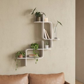 Бял двуетажен рафт от каучуково дърво 62 cm Montage - Umbra