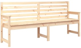 824074 vidaXL Градинска пейка, 203,5x48x91,5 см, борово дърво масив
