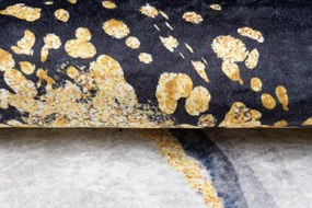 Тъмно модерен килим с нехлъзгащо се покритие и абстрактна шарка Ширина: 140 см | Дължина: 200 см