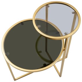 Кръгла масичка за кафе в златисто 40x50 cm - Mauro Ferretti