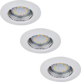 Rabalux 1046 - КОМПЛЕКТ 3x LED вградени таванни осветителни тела LITE 3xGU10-LED/3W/230V