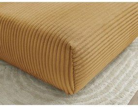 Табуретка от рипсено кадифе в цвят горчица Lucien – Bobochic Paris