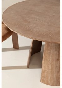 Кръгла трапезна маса от декор от дъб ø 120 cm Zuri – MOME
