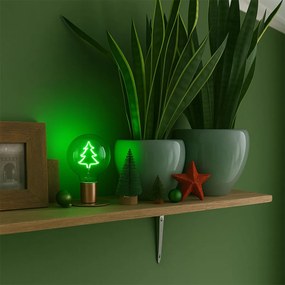 Коледна E27 LED лампа G125 прозрачна 1.8W 100 lm