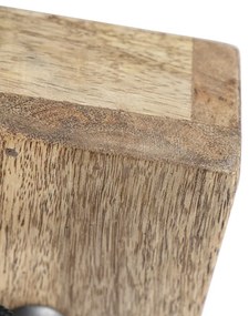 Индустриален прожектор тъмно сив с дърво манго 18 см - Mangoes