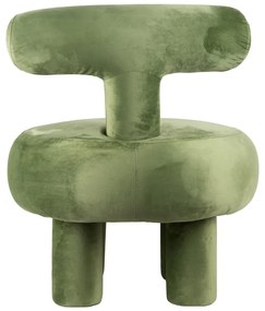 Светлозелено кадифено кресло Abrazo – Leitmotiv