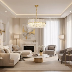 Лампа APP1747-8CP 60 cm Gold