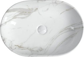 Бяла керамична мивка 59x42 cm Dalma – Sapho