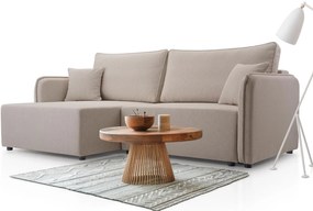 Ъглов диван Melody-Бежово-Ляв