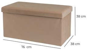 Светлокафява кадифена табуретка Estela – Casa Selección