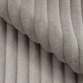 Светлосив сгъваем/с място за съхранение ъглов диван от рипсено кадифе (U форма) Sarina – Ropez