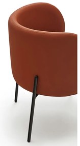 Оранжев фотьойл от изкуствена кожа Mogi - Teulat