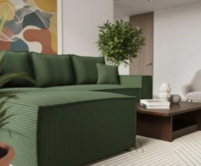 Ъглов диван Malaga mini I-Prasino-Left