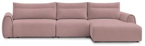 Светлорозов ъглов диван Aden – Bobochic Paris