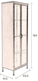 Метална витрина в златист цвят 64x184 cm Gertlush - Dutchbone