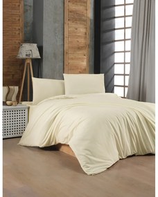 Светложълто памучно спално бельо за двойно легло 200x200 cm - Mijolnir