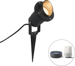Умен градински прожектор черен IP65 с WiFi GU10 - Done