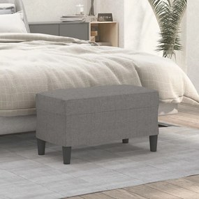 349384 vidaXL Пейка, тъмносива, 70x35x41 см, плат