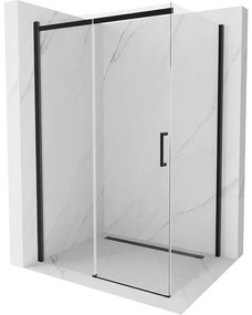 Mexen Omega душ кабина с плъзгащи се врати 100 x 80 см, прозрачен, черен - 825-100-080-70-00