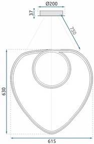 Лампа LED APP798-cp Gold + Remote Control