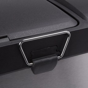 Стоманено кошче за боклук за рециклиране с педал в матово сребрист цвят 18+8 l Tri Selectif – MSV