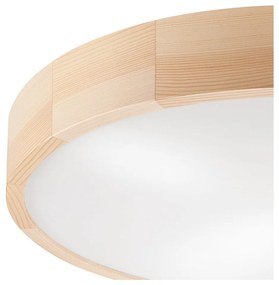Светлокафява лампа за таван със стъклен абажур ø 58 cm Eveline - LAMKUR