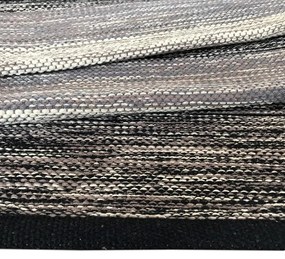 Черно-сив памучен килим , 55 x 140 cm Happy - Webtappeti