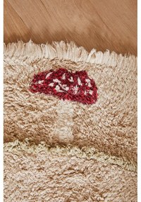 Бежов ръчно изработен памучен детски килим подходящ за пране ø140 cm Chanterelle – Lorena Canals