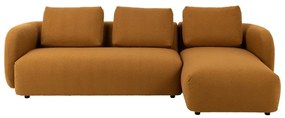 Ъглов диван от плат букле в цвят горчица (десен ъгъл) Imola – Bonami Selection