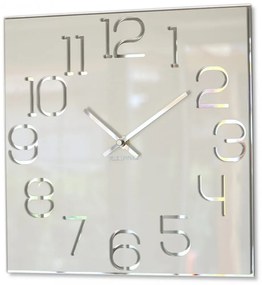 Стилен квадратен часовник бял 30 см