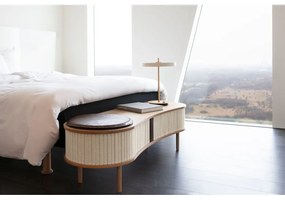 Масичка за телевизор с дъбов декор в сиво-натурален цвят 140x40 cm Audacious - UMAGE