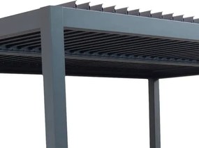 Пергола Hesperide Evonis, Алуминий и стомана, Графит, 6x3 m