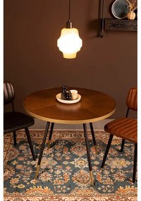 Кръгла маса за хранене с плот от орех ø 91 cm Denise - White Label