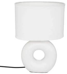Нощна лампа atmosphera Baru, 25 cm, Керамика - Бял