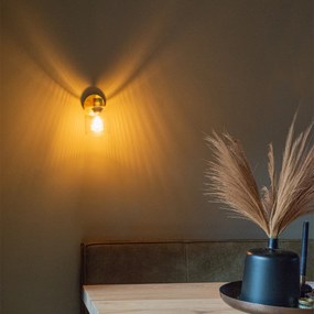 Таванен прожектор в стил арт деко златен със стъкло, регулируем - Laura