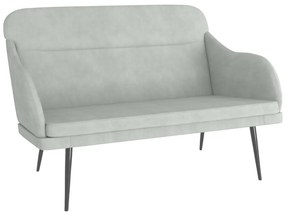 351445 vidaXL Пейка, светлосива, 110x76x80 см, кадифе