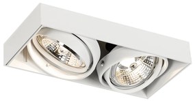 Комплект от 6 вградени спота бели GU10 70mm 2-Light Trimless - Oneon