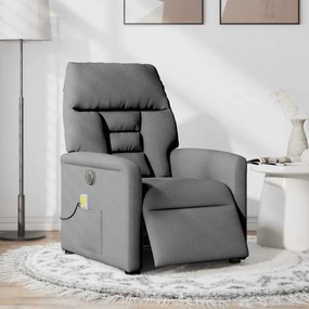 4015542 vidaXL Реклайнер стол, светлосив, текстил