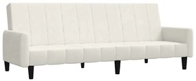 375783 vidaXL 2-местно разтегателно канапе, кремаво, кадифе