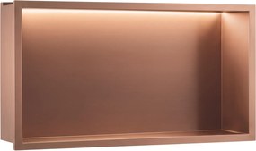 Вграден рафт за баня LED 30x60 brush copper