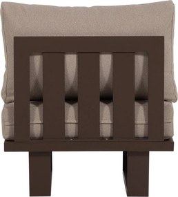 Кафяв градински стол метален/подплатен Bear – WOOOD