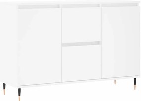827196 vidaXL Сайдборд, бял, 101,5x35x70 см, инженерно дърво