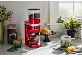 Електрическа кафемелачка Artisan KitchenAid 5KCG8433ECA, 150W, 340 g, 70 степени на смилане, Автоматично изключване, Apple Candy Red